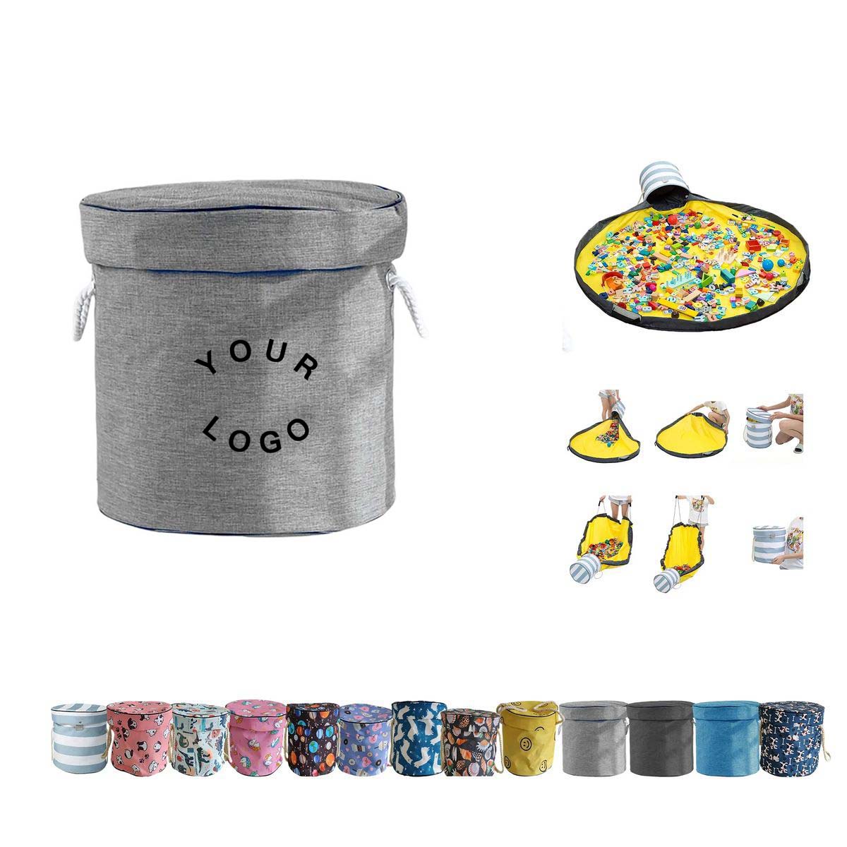 Oxford Toy Storage Bag with Circular Frame, custom tote bag with logo imprint 6