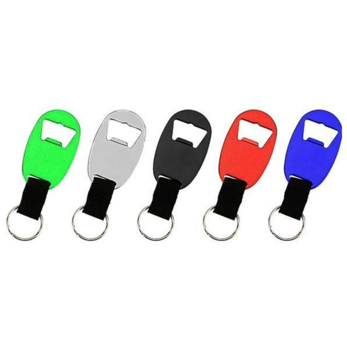 Aluminum Bottle Opener Keychain with Nylon Strap 4