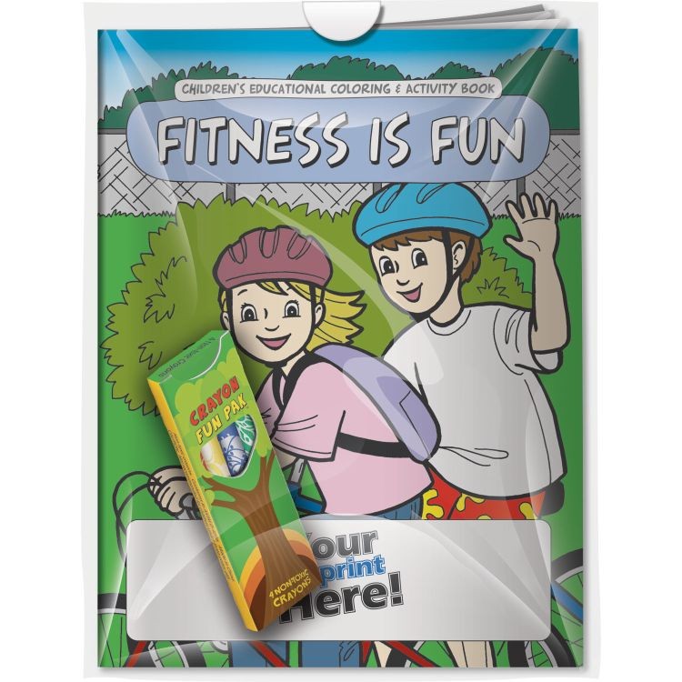 Combo Pack - Coloring Book & 4-Pack of Crayons (Imprinted) in a Poly Bag 2