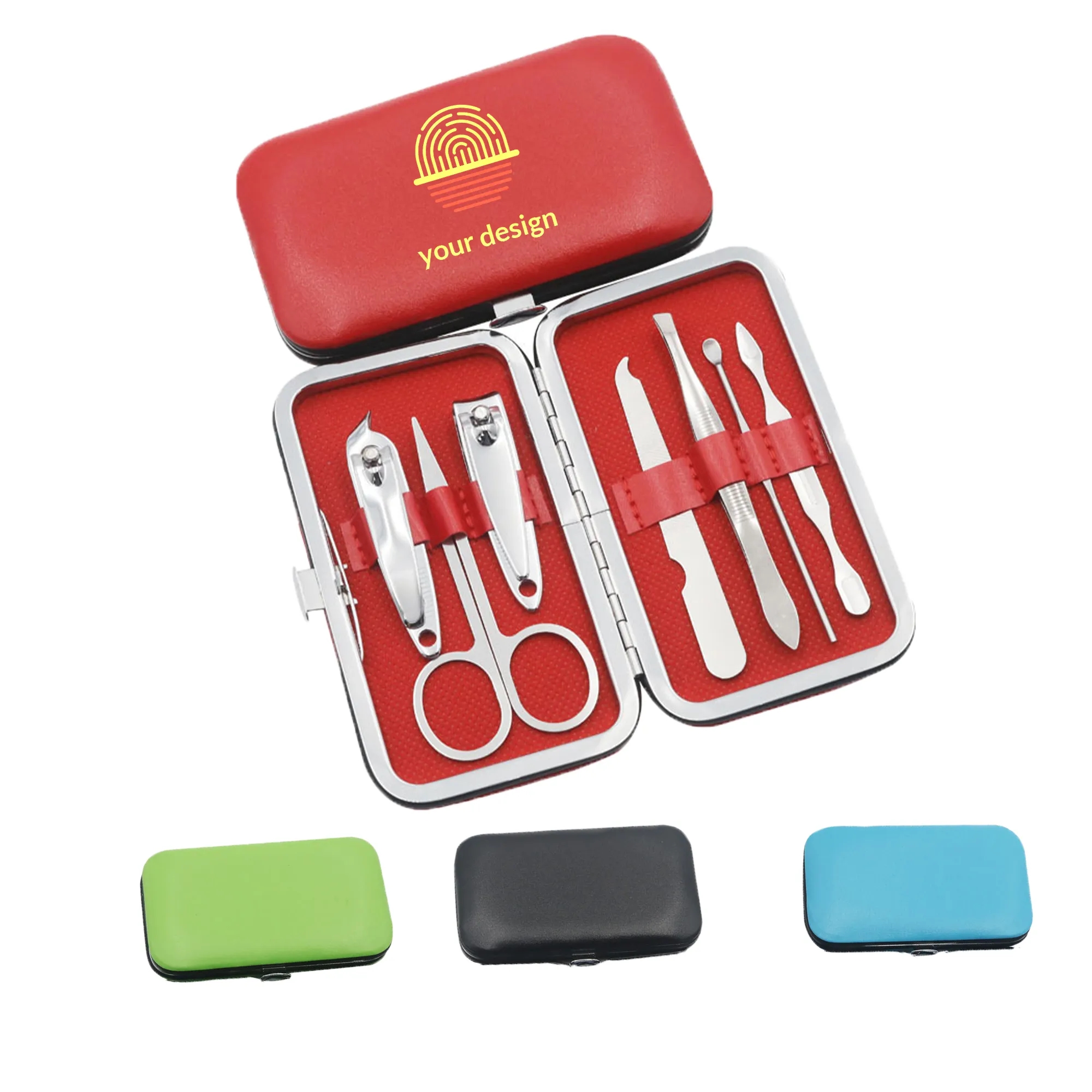 7-Piece Manicure Nail Clipper Sets Full Color Print 1