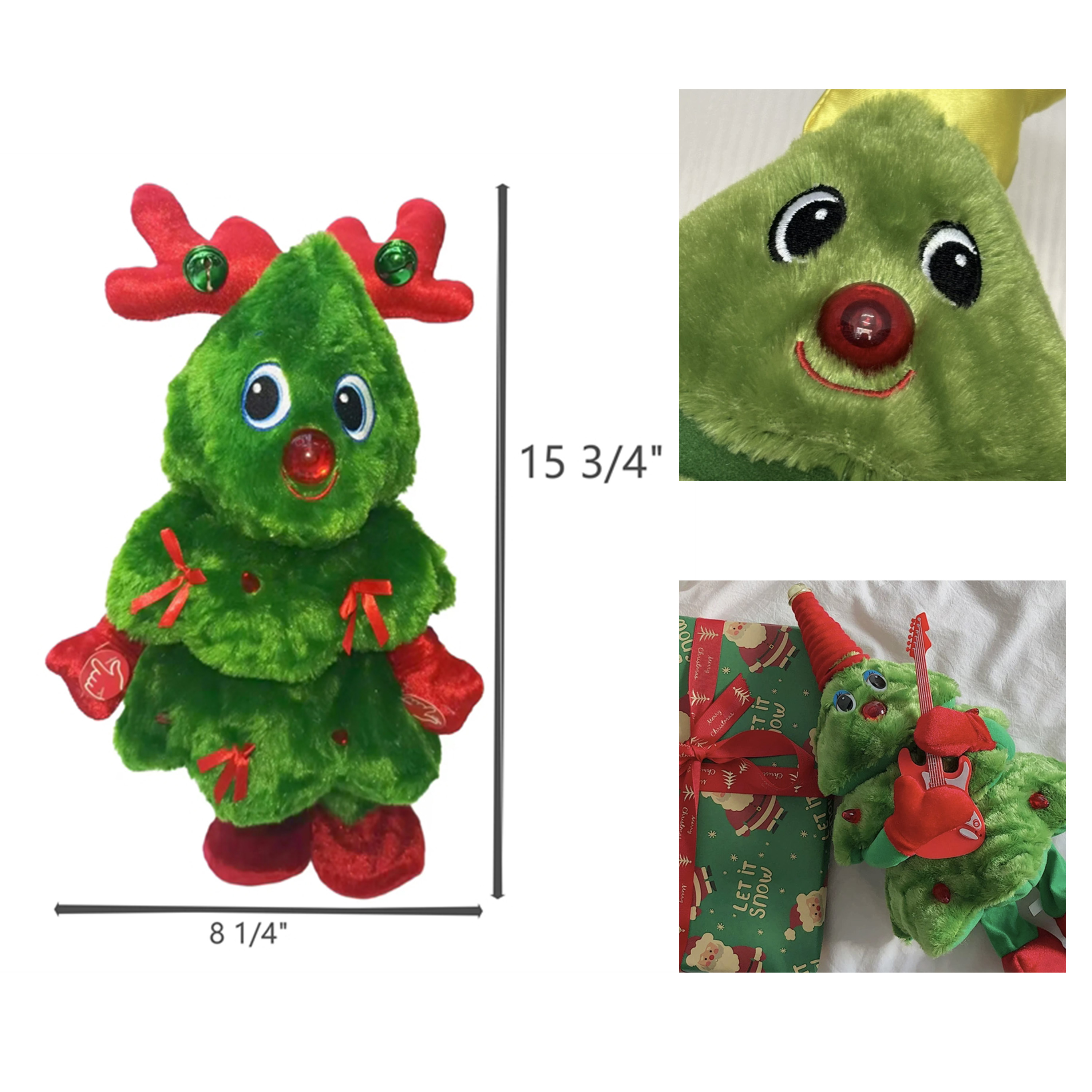 Battery-Operated Singing and Dancing Christmas Tree Plush Toys 2