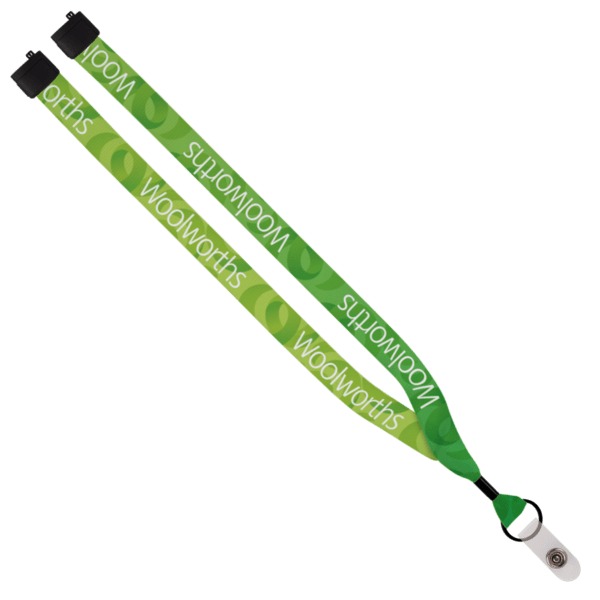3/4" rPET Dye-Sublimated Lanyard w/ Metal Crimp & Metal Split-Ring 33