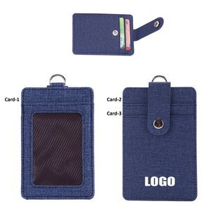 Slide Open Plastic Portrait Lanyard Card Holder 3