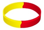 Segmented Debossed Silicone Wristband Keychain 1