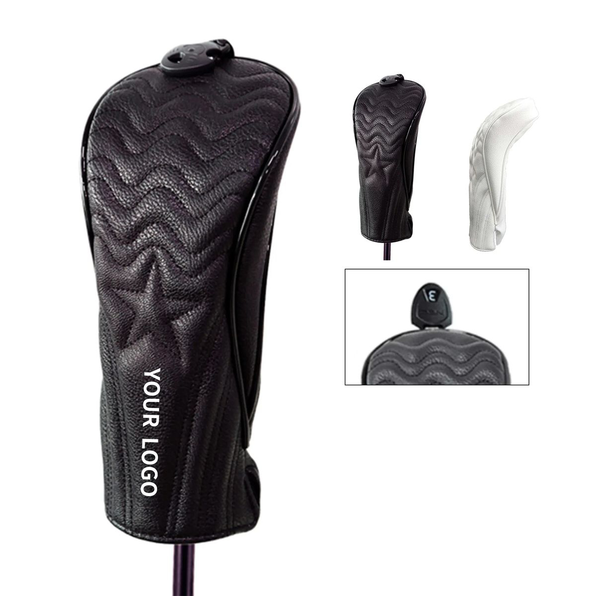 Adjustable Golf Club Head Protector with Number Tag 2