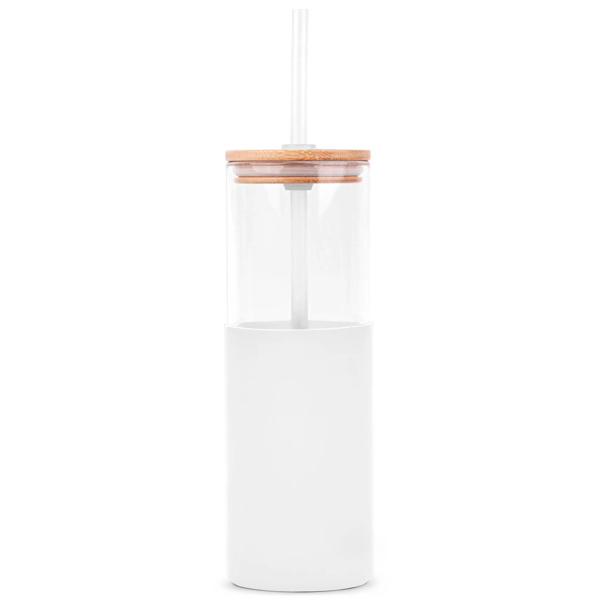 18oz. Glass Tumbler with Bamboo Lid, Straw & Silicone Sleeve 3