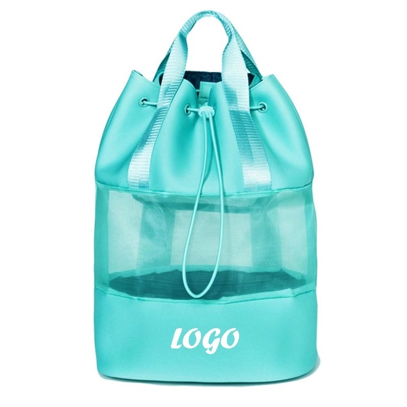 Large Beach Drawstring Backpack 4