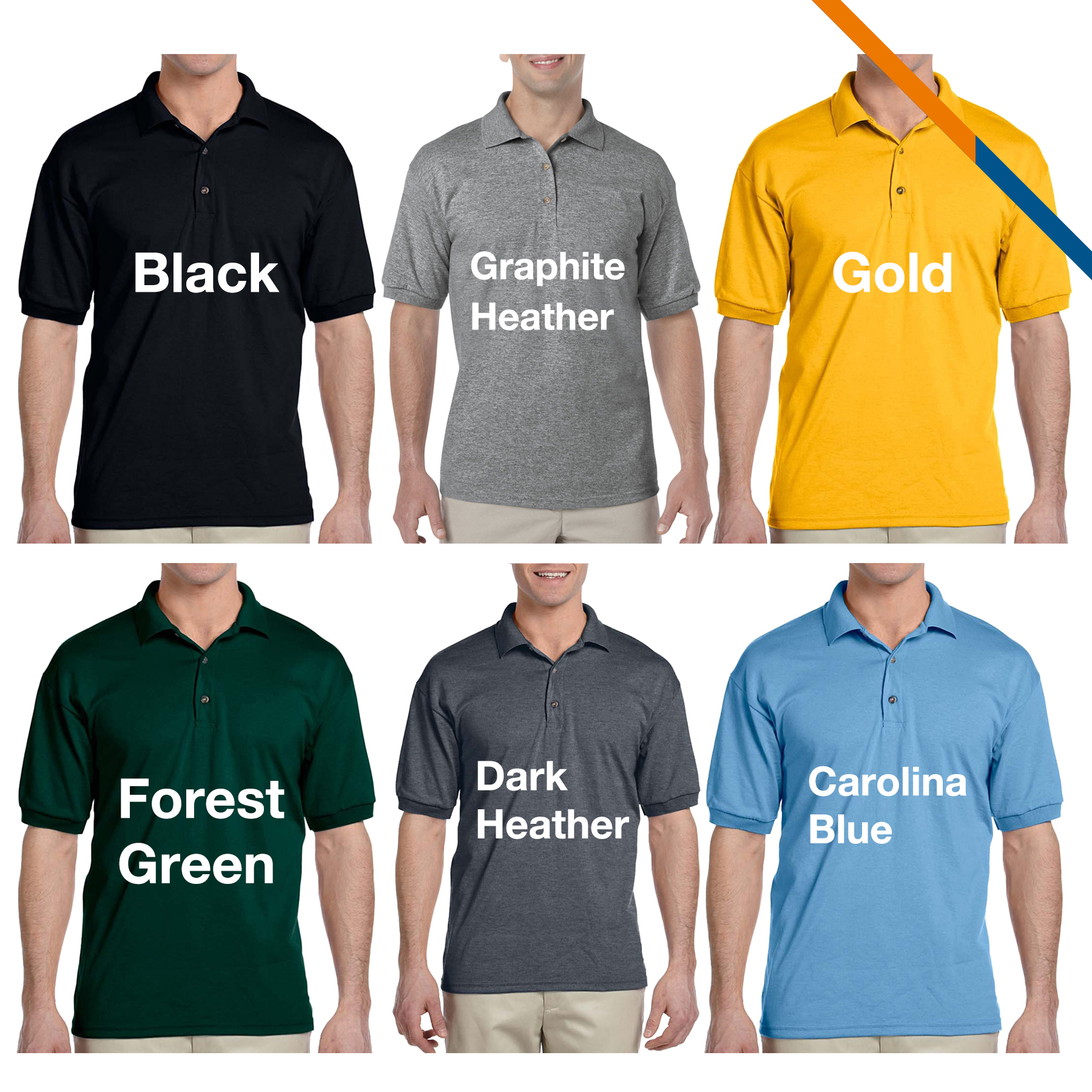 Gildan® 5.6oz 50/50 Cotton/Polyester Polo Shirts 3
