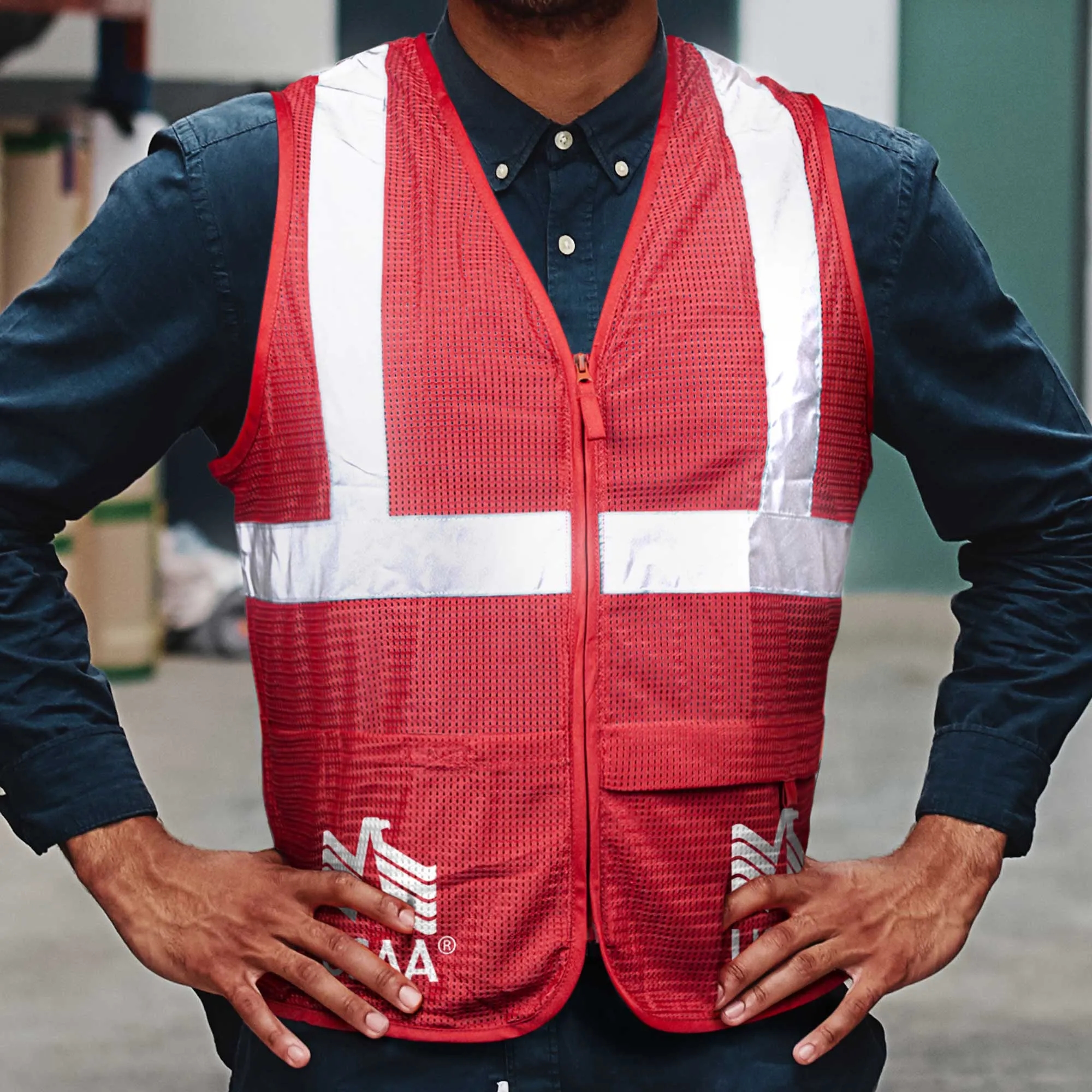 100% Polyester Premium Reflective Safety Vest 12