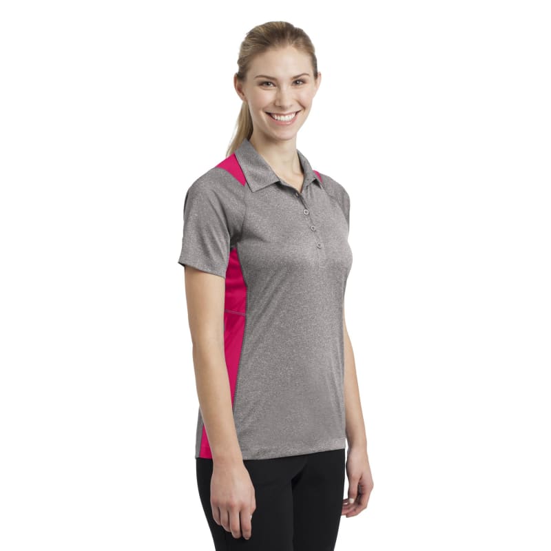 Sport-Tek Women's Heather Colorblock Contender Polo. 38