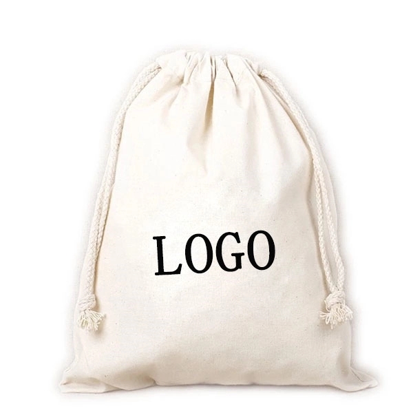 Large Cotton Draw String Bags - 15" x 9.5" 2