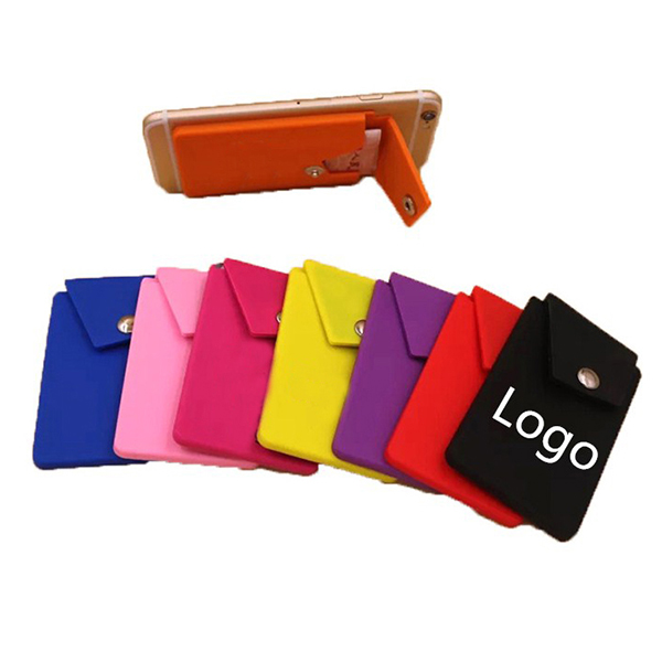 Phone Card Holder with Stand,Silicone Cell  Wallet 3