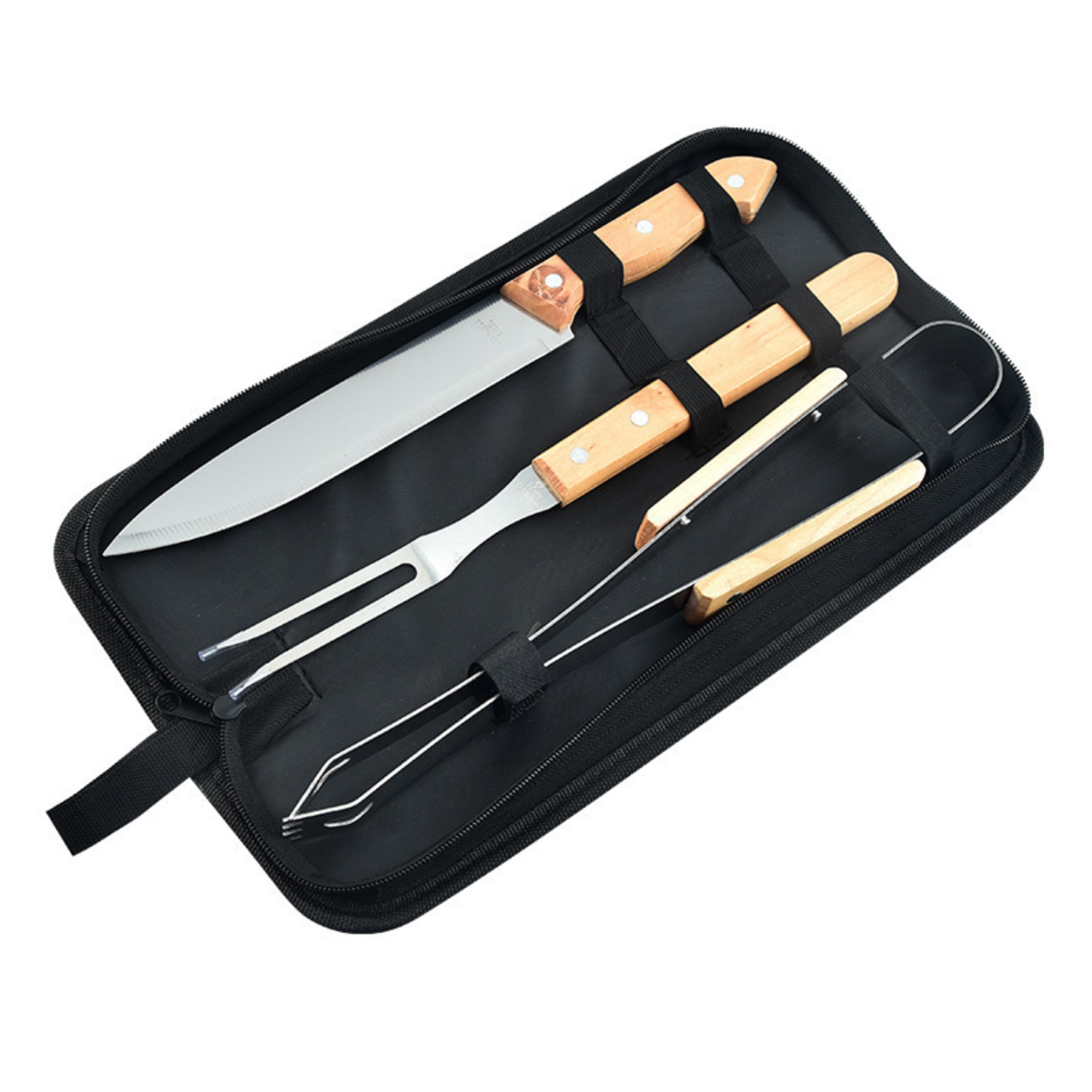 3-Piece BBQ Grill Tool Set with Wood Handle - OCEAN 5