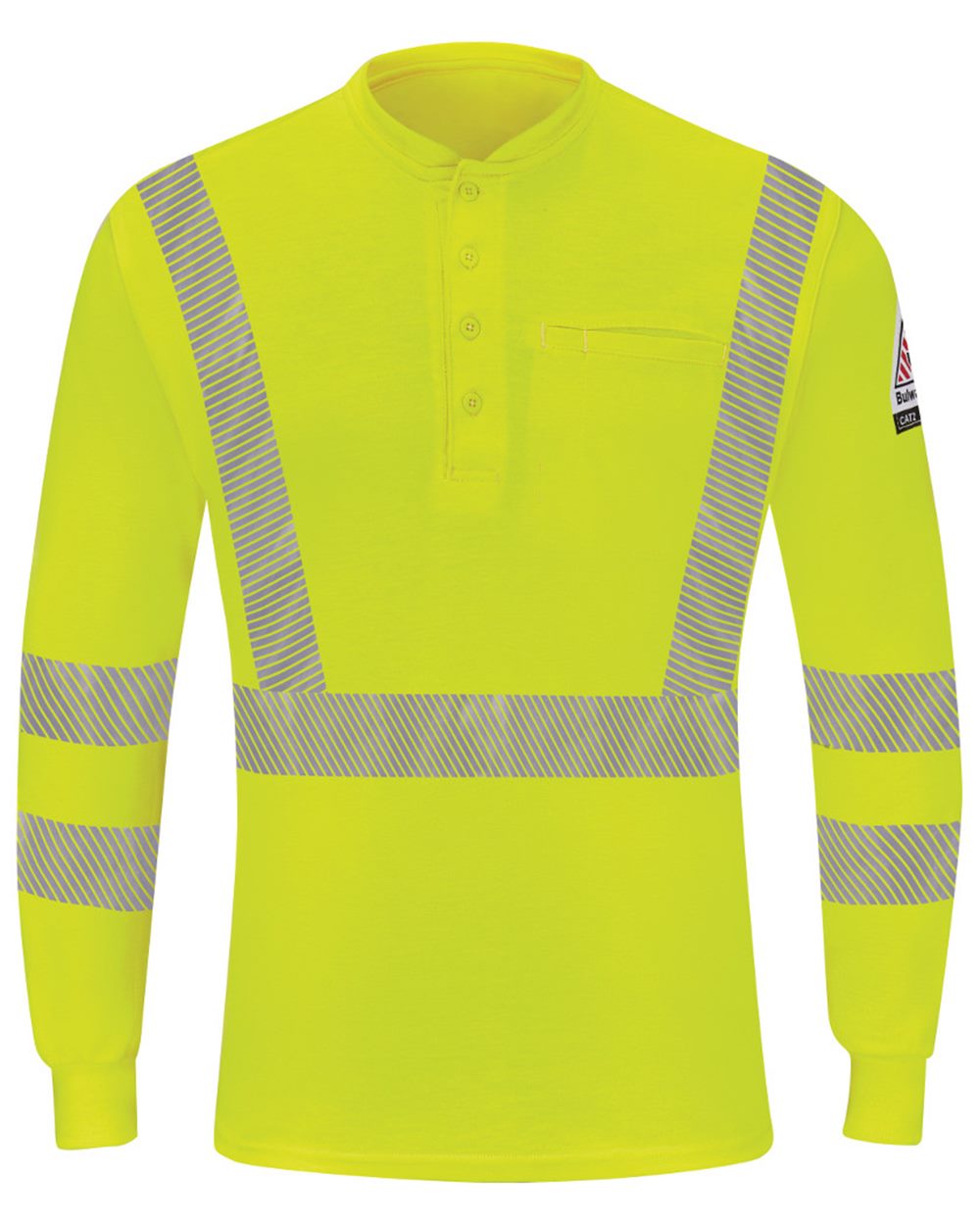 Hi-Visibility Lightweight Long Sleeve Henley Tall Sizes