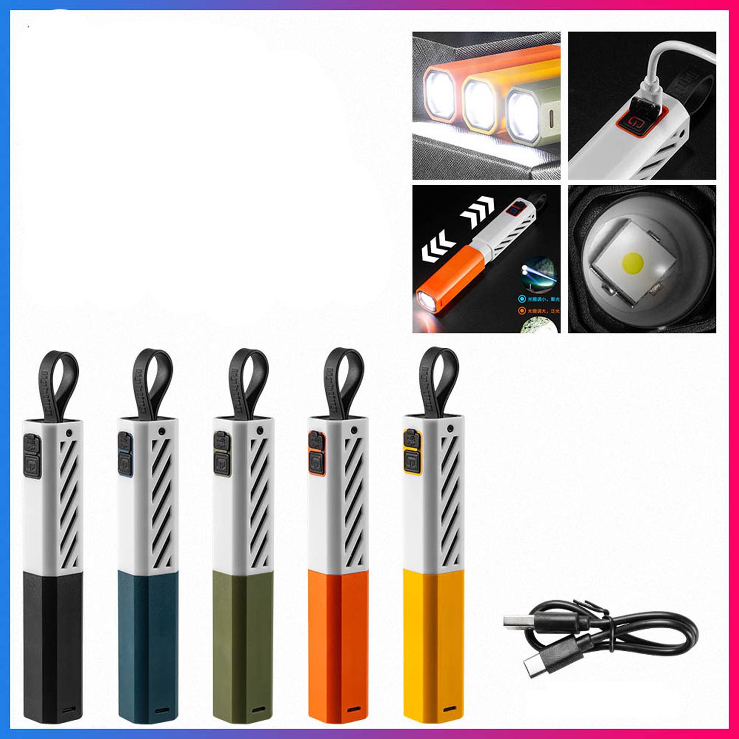 Portable Rechargeable Mini Led Flashlight 4