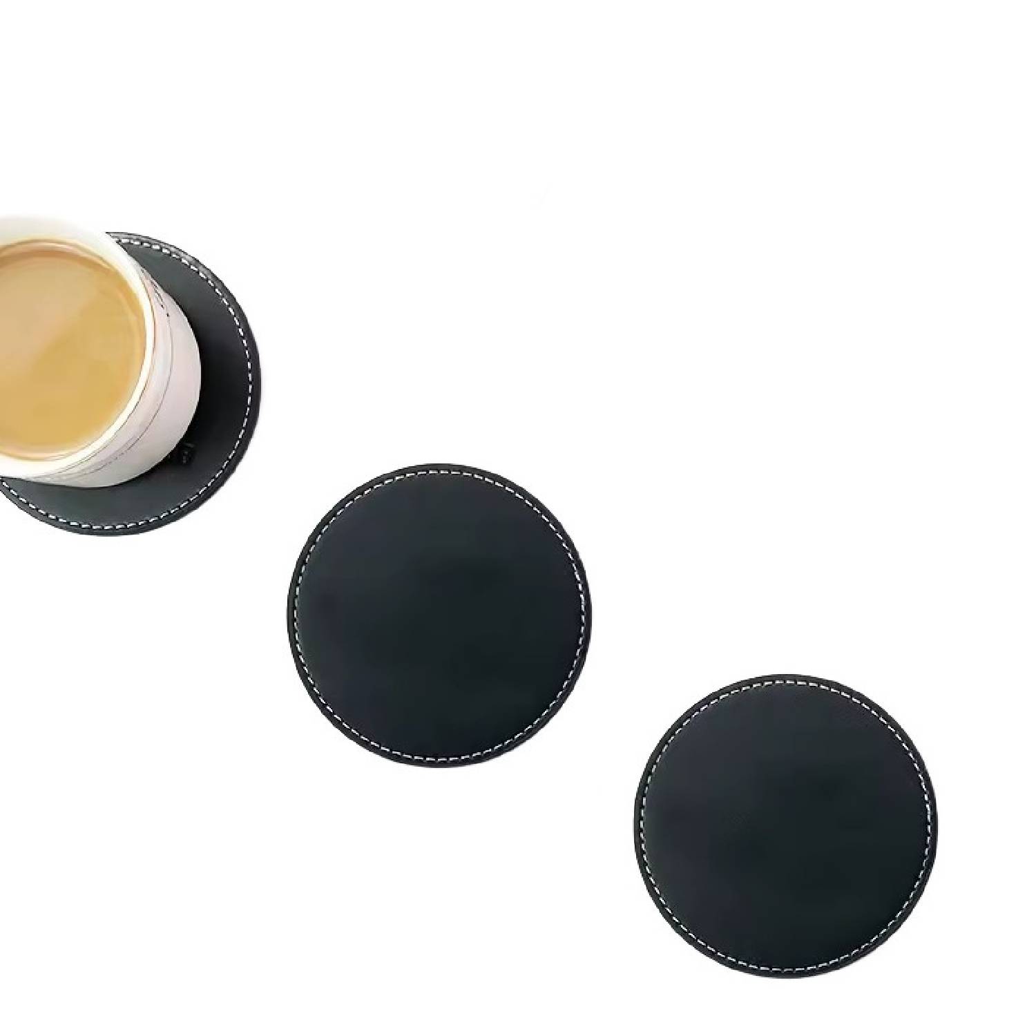 Round Leather Coaster 5
