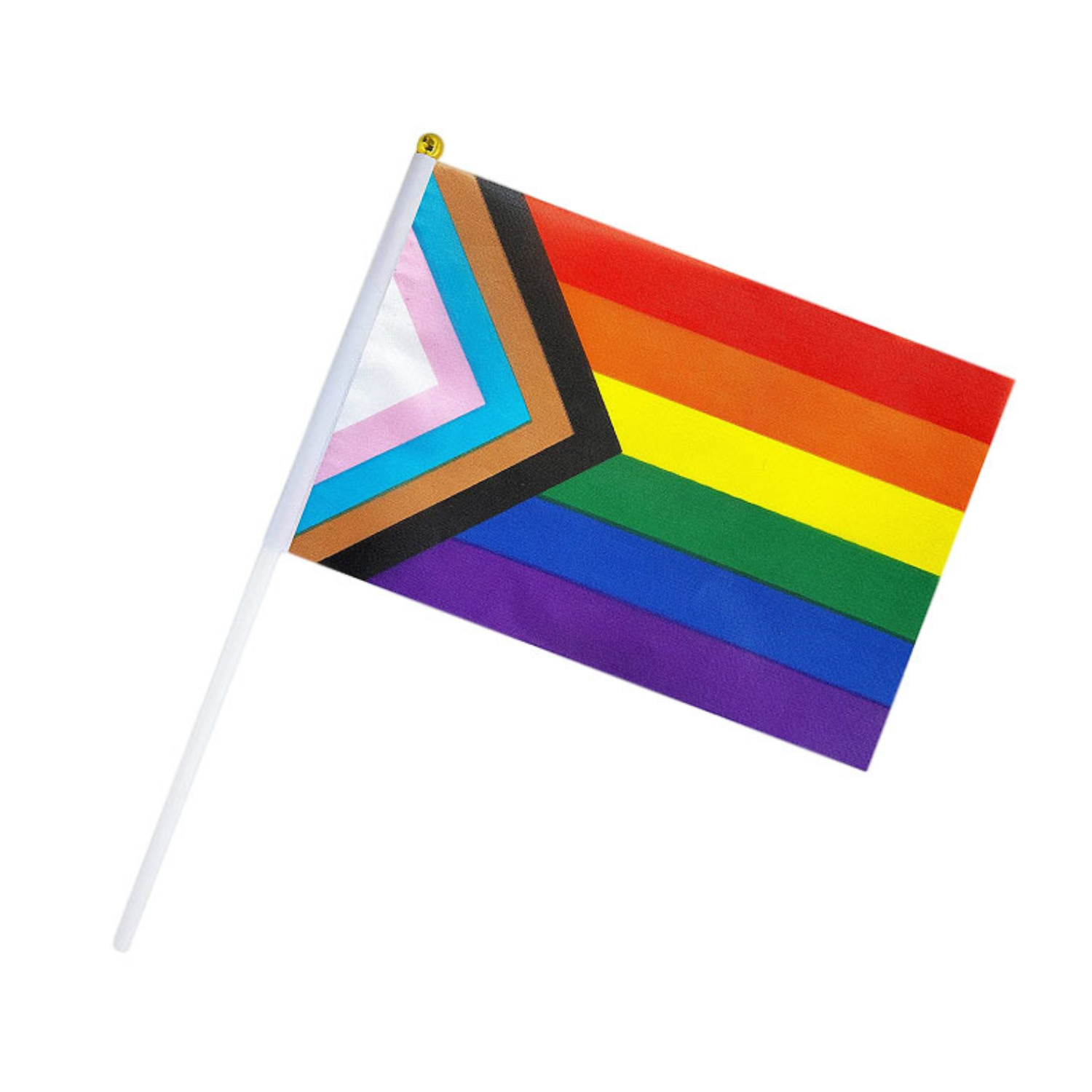 Polyester LGBT Rainbow Handheld Flag 6