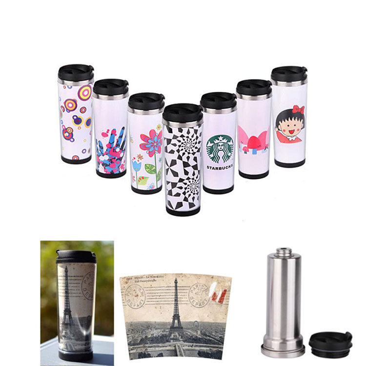 500ML Double Wall Stainless Steel Paper Insulated Thermal Bottle