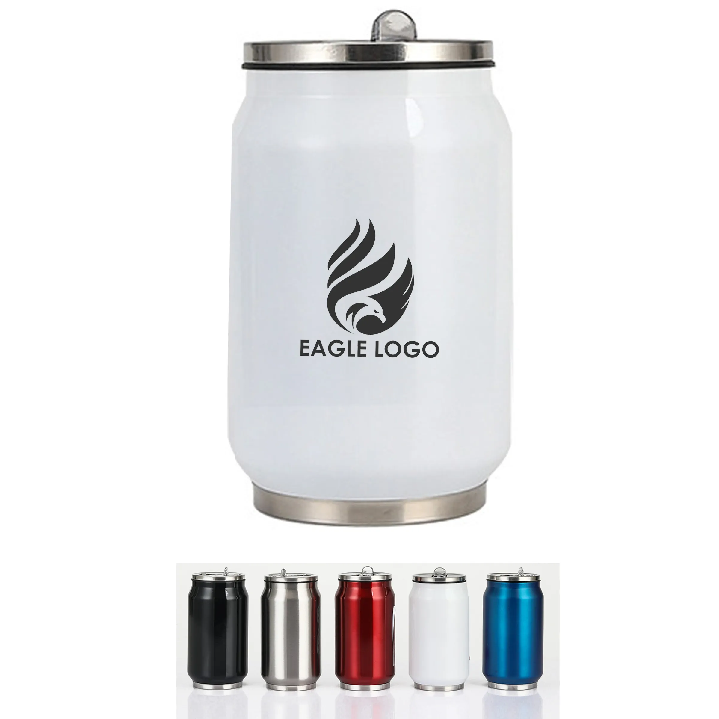 Stainless Steel Coke Can Vacuum Cup With Straw 5