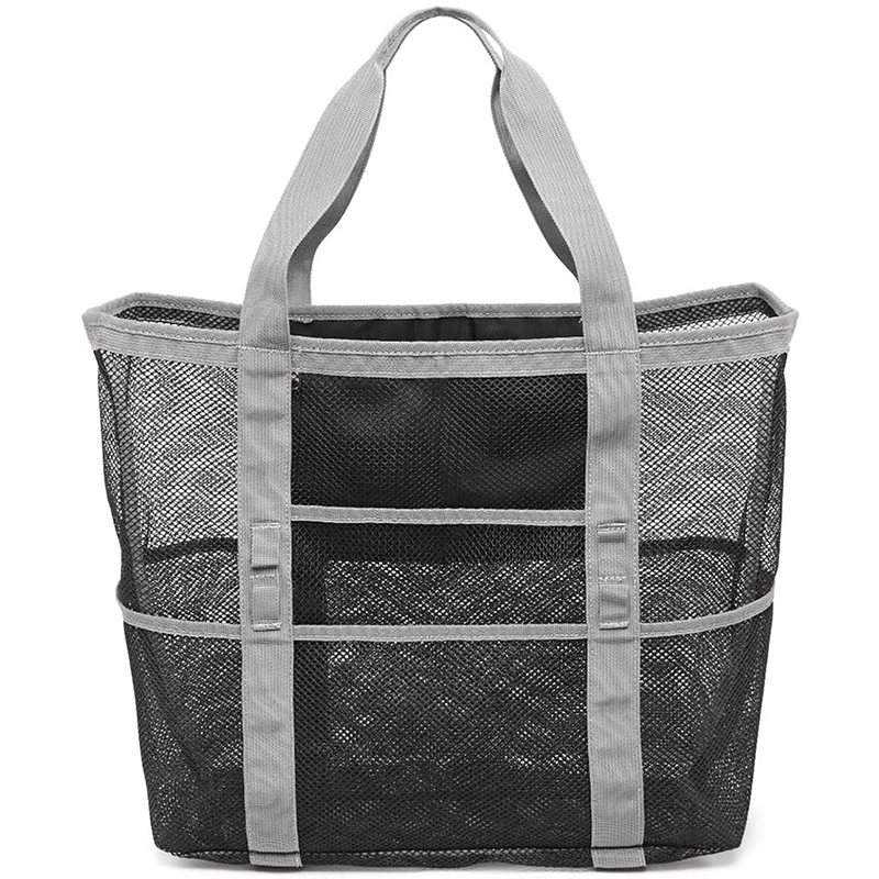 Large Capacity Mesh Beach Bag with 9 Pockets 5