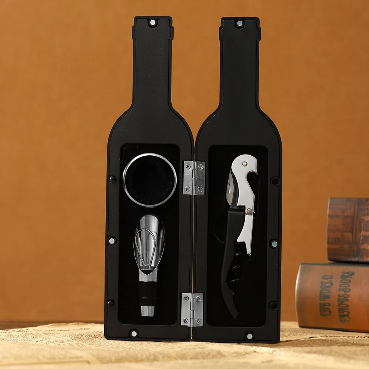 Champagne Bottle 5-Piece Wine Tool Set with Gift Case 12