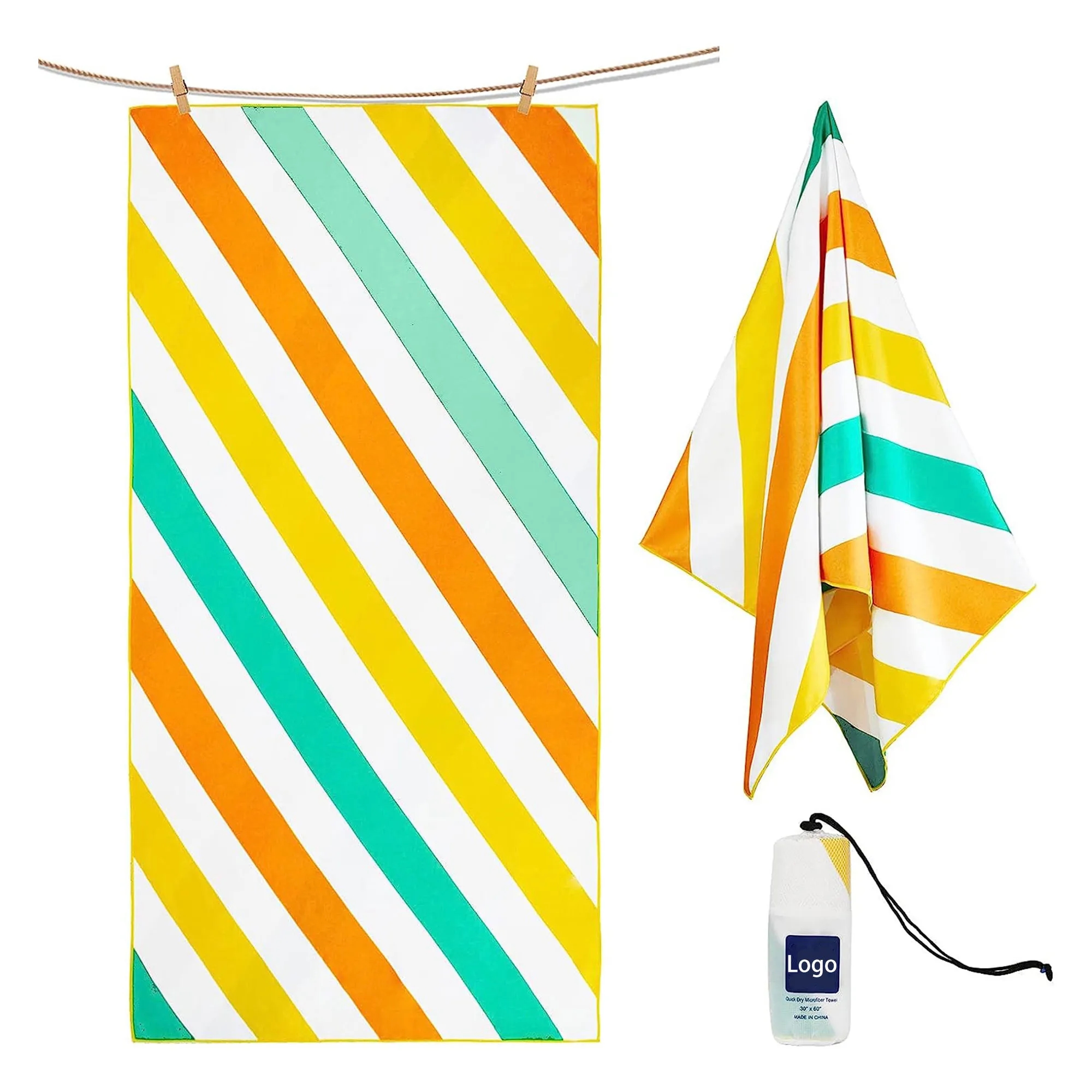 30" x 60" Polyester Portable Beach Towel