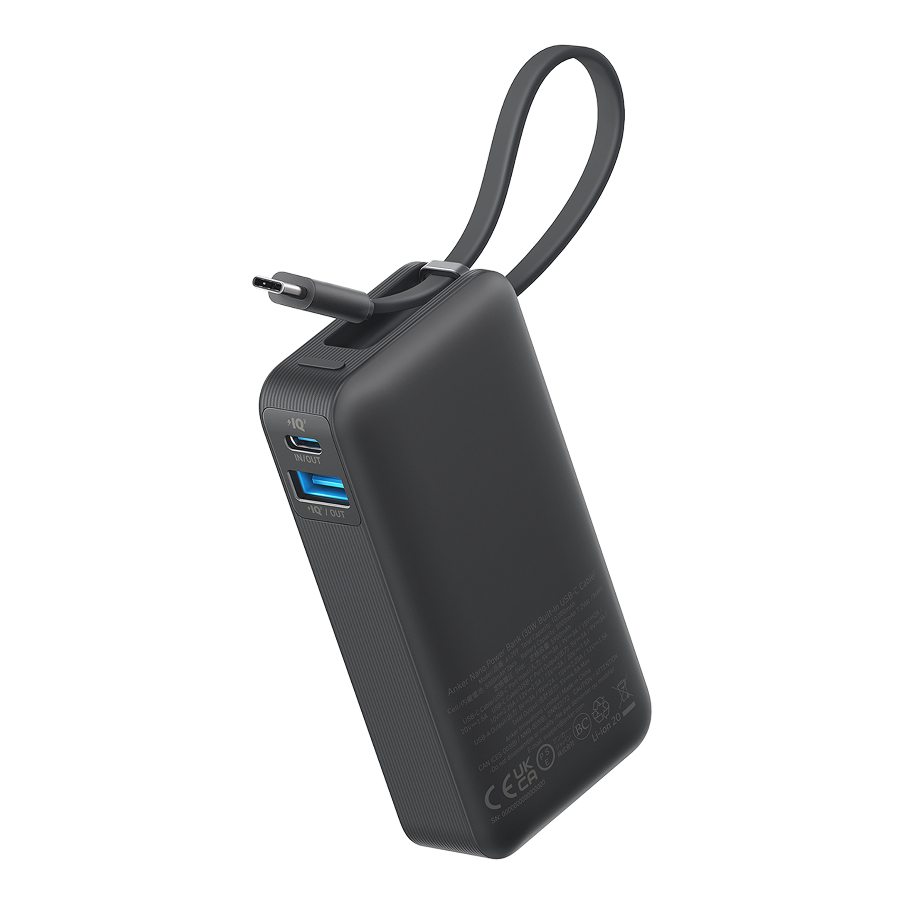 Anker® Nano Power Bank(30W,Built-In USB-C Cable) 4