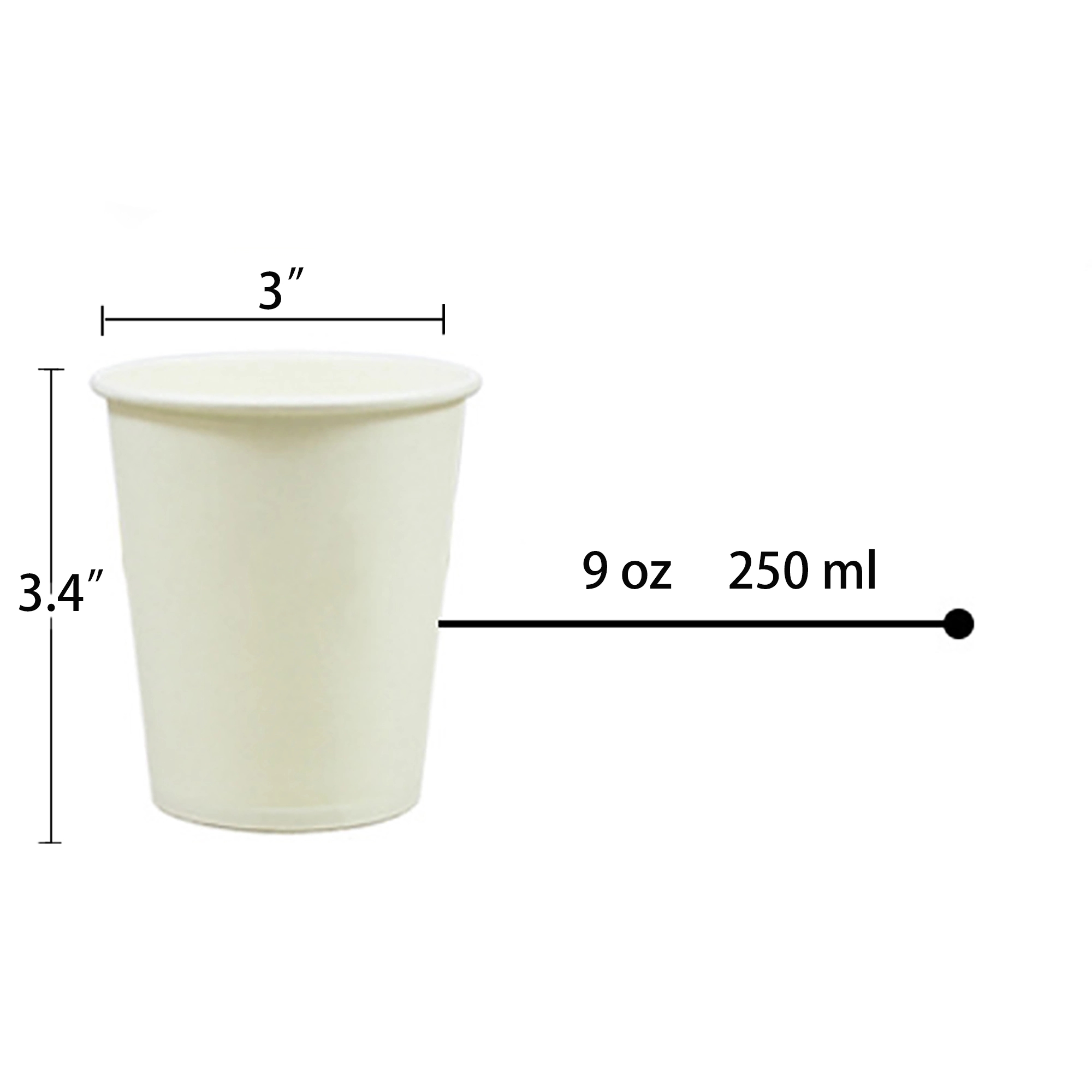 9oz White Paper Cup 5