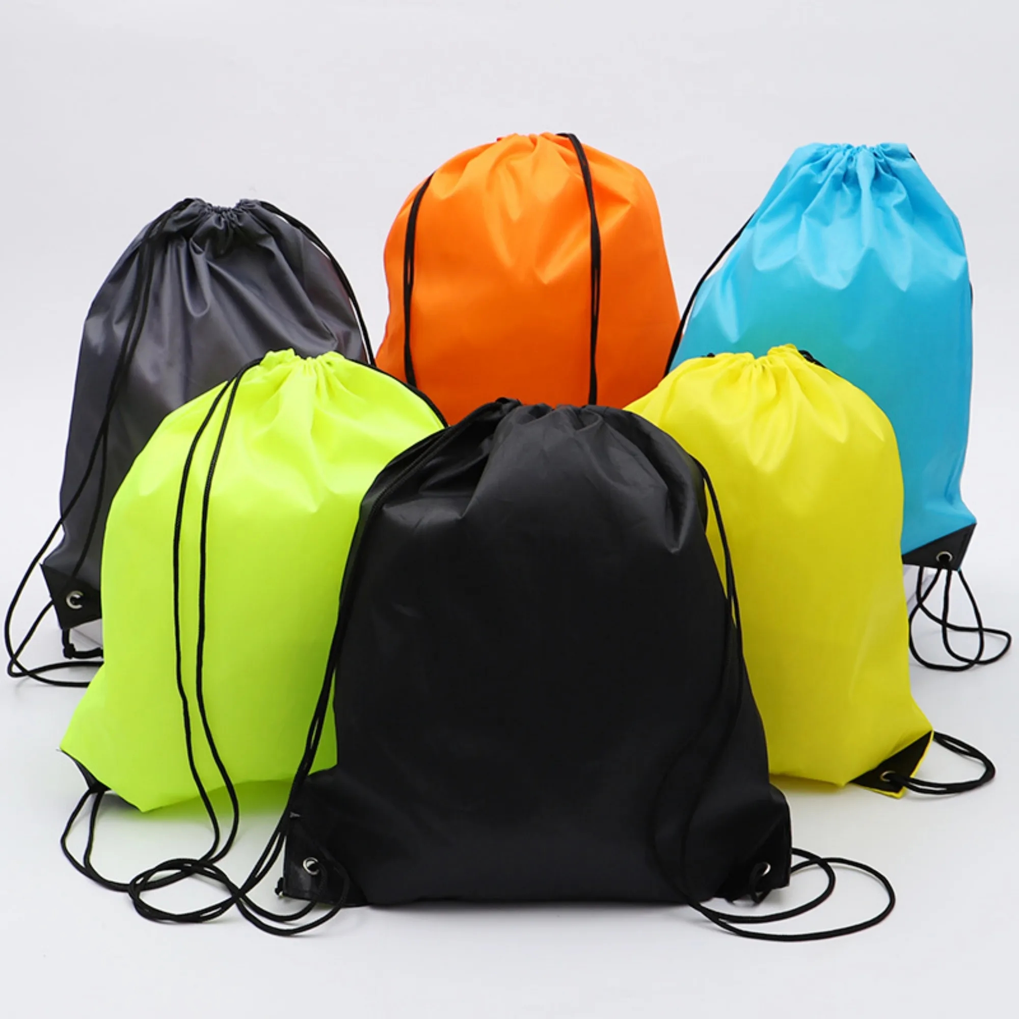 Cinch-Up Custom Colorful Drawstring Backpack Bags 3