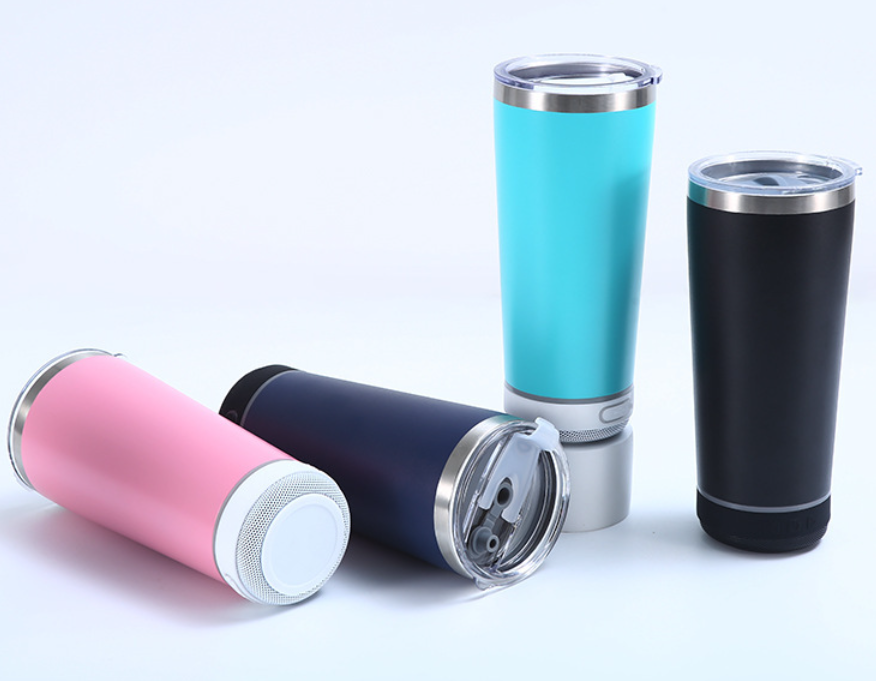 20 OZ Tumbler with a Speaker at the Bottom 3