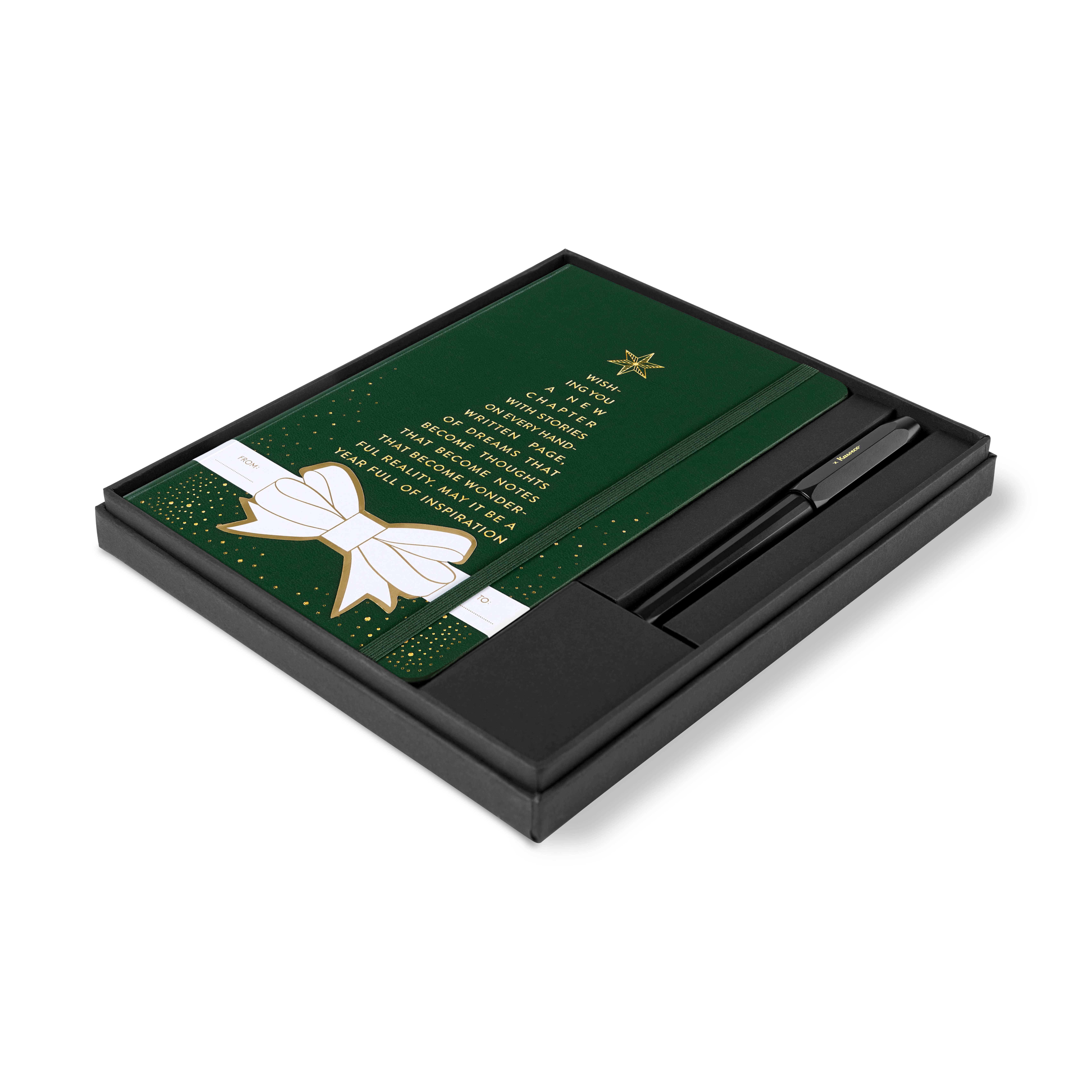 Moleskine® Hard Cover Holiday Notebook and Kaweco Pen Gift Set 4