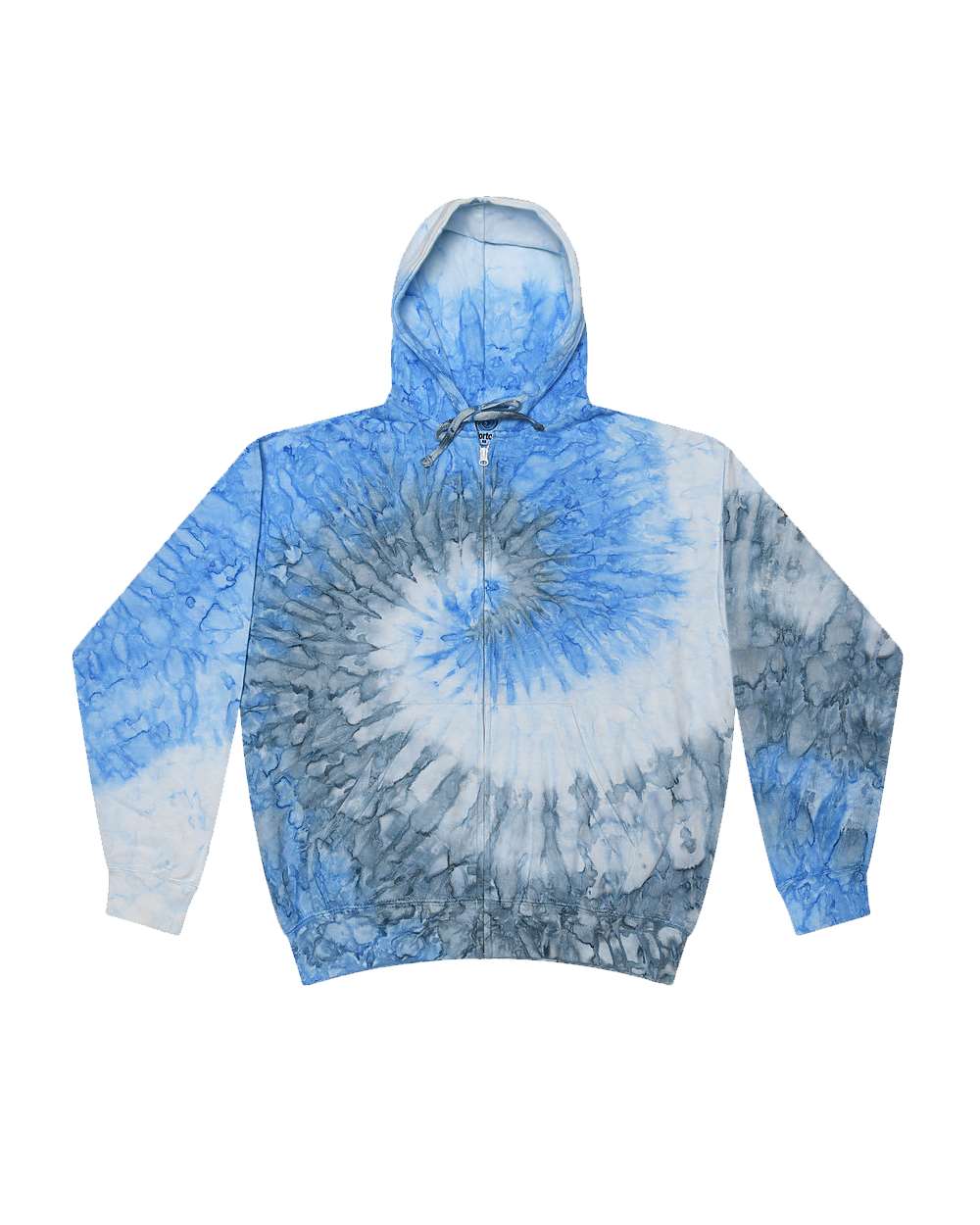 Unisex Tie-Dyed Full-Zip Hooded Sweatshirt - 8888 13