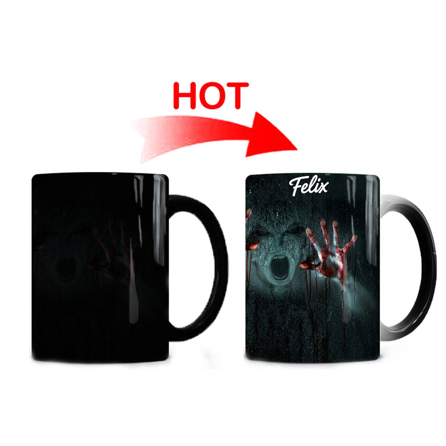 11oz Color-changing Ceramic Mugs for Halloween Gift