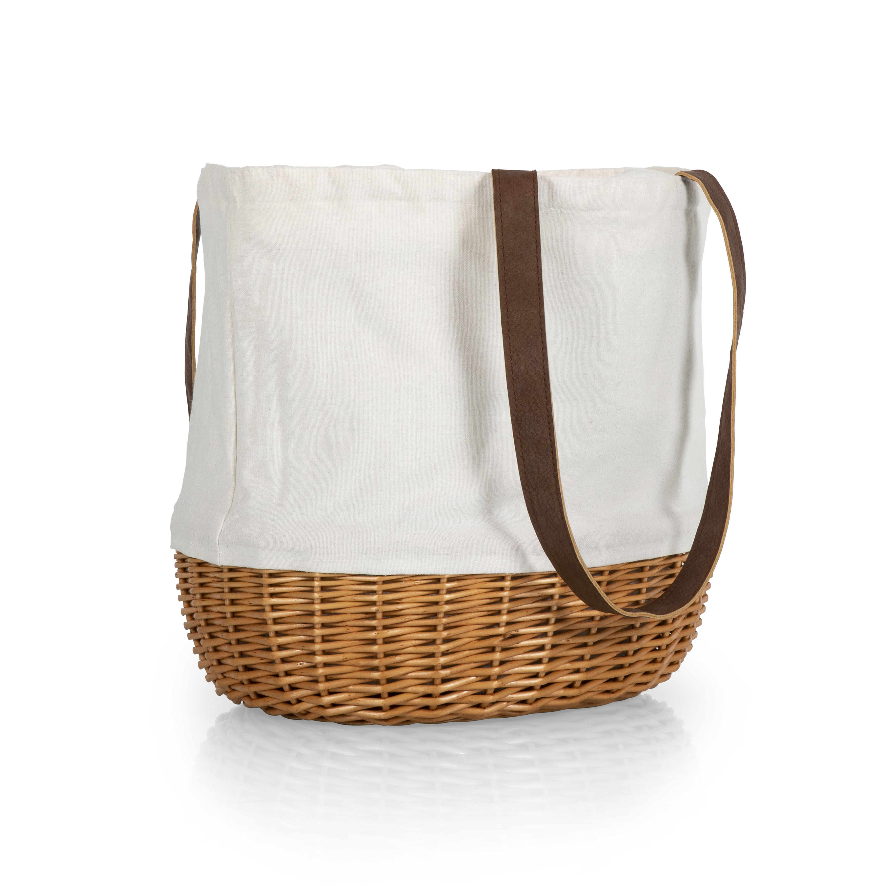 Coronado Canvas and Willow Basket Tote 20