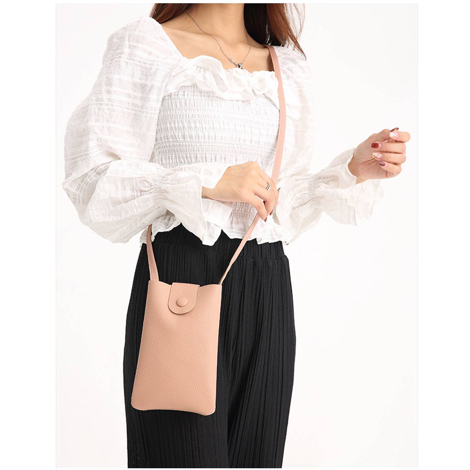 Soft Leather Phone Holder Wallet Bag PouchPurse Fanny Packs 3