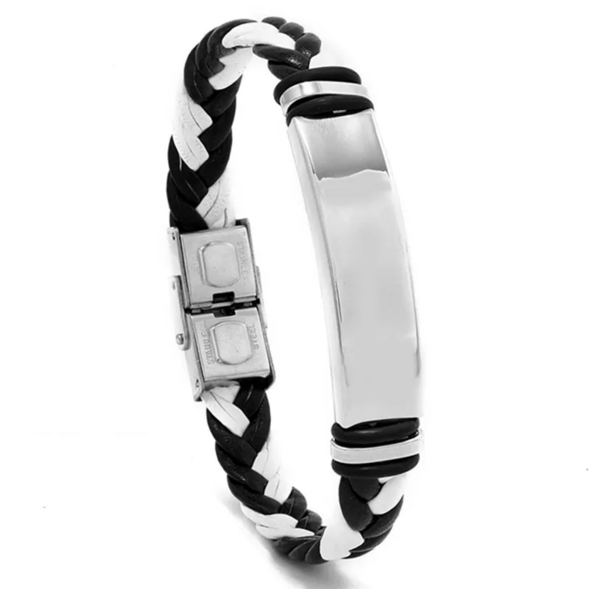 Stainless Steel Leather Wrist Strap 7