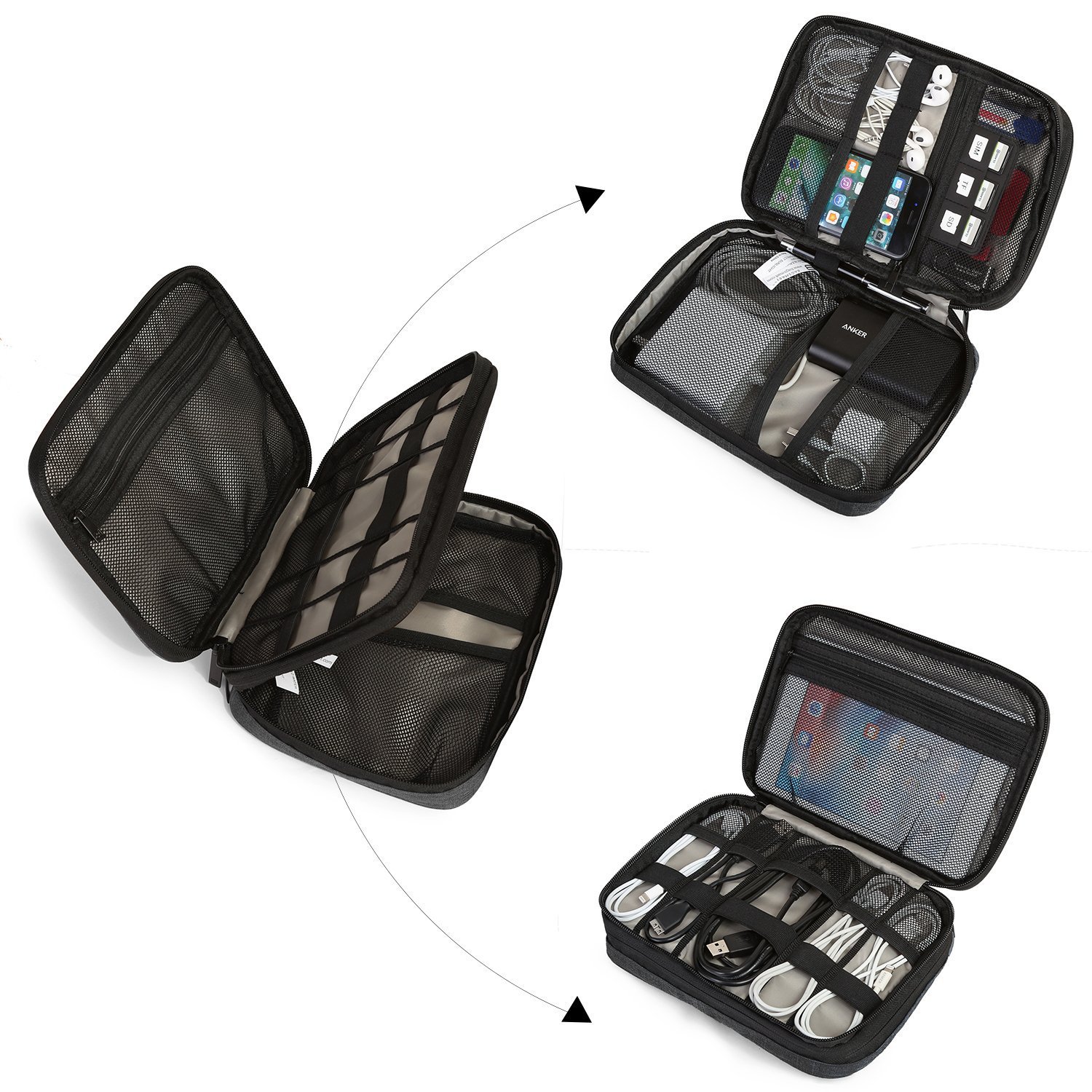 Double-Layer Travel Cable Organizer Electronic Accessories 10
