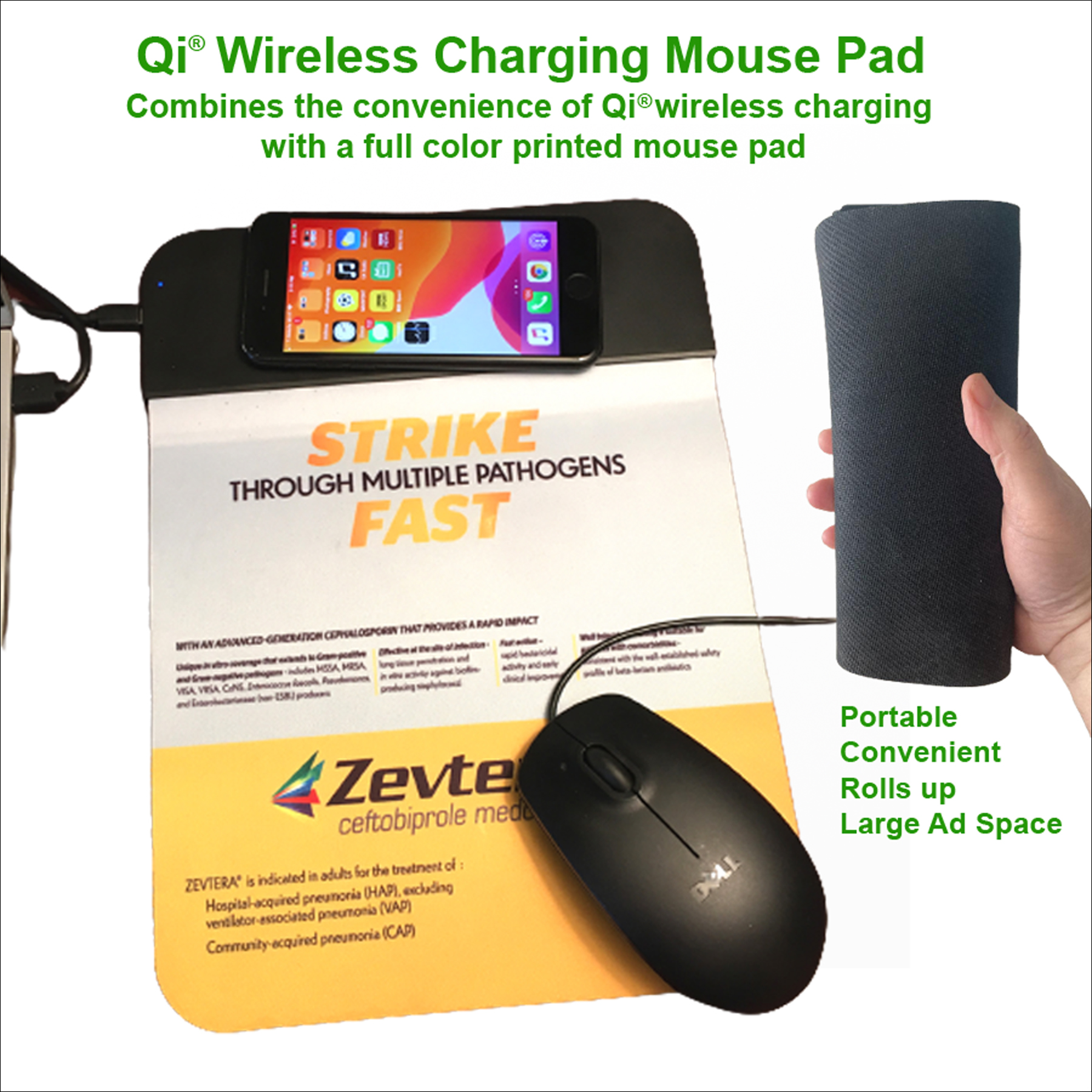 Qi Wireless Charging Mouse Pad