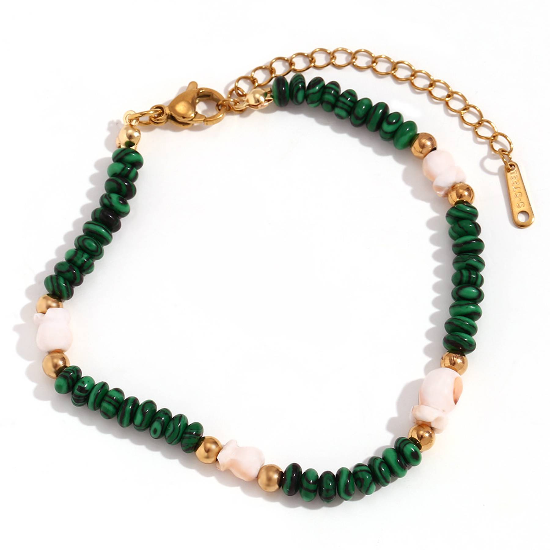 Stainless steel bohemian hand-beaded 8