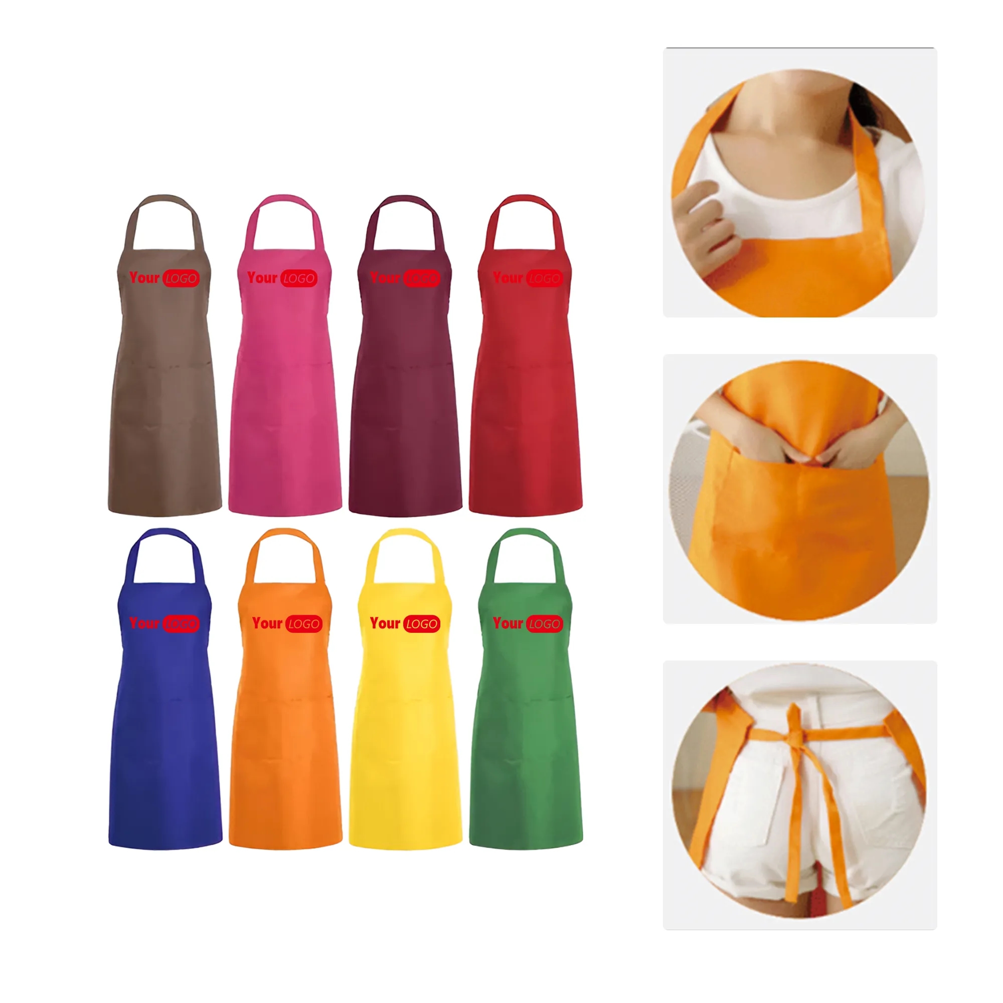MOQ50 Custom Polyester Kitchen Apron 3
