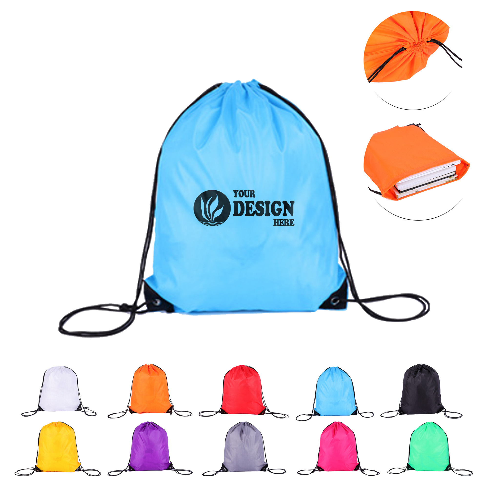 Polyester Cinch up Drawstring Bag 2