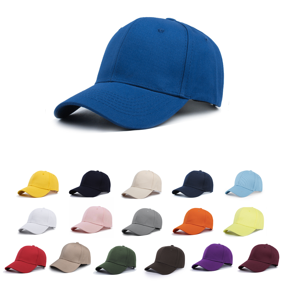 Stock Solid Color Cotton 6-Panel Baseball Cap w/ Metal Tuck 8