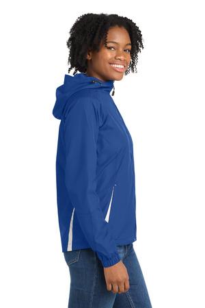 Sport-Tek Women's Colorblock Hooded Raglan Jacket. LST76 45