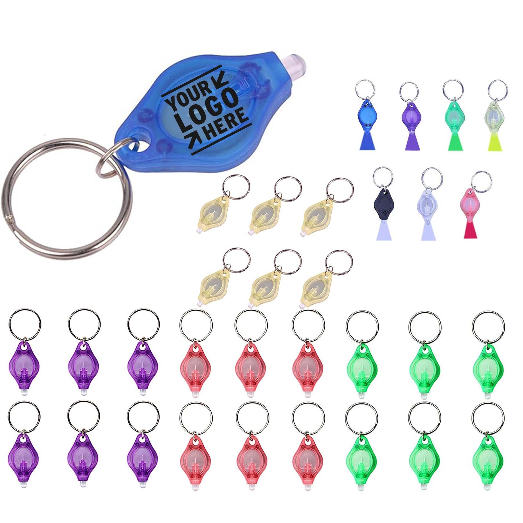 Multi Colored Light Mini LED Keychain Flashlight 3