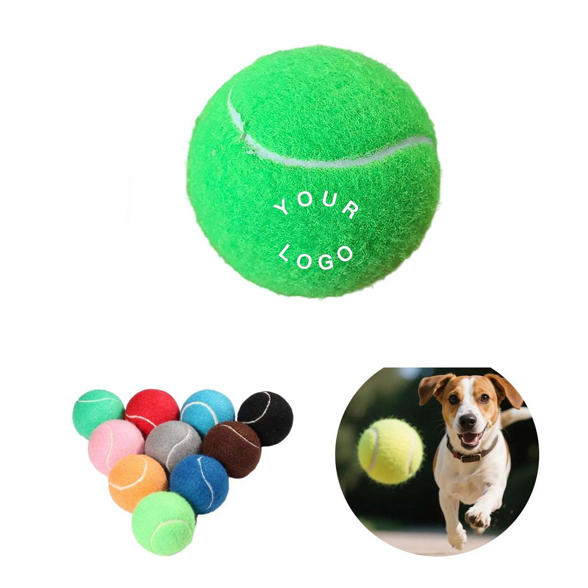 Durable Rubber Tennis Ball Toy for Pets 2