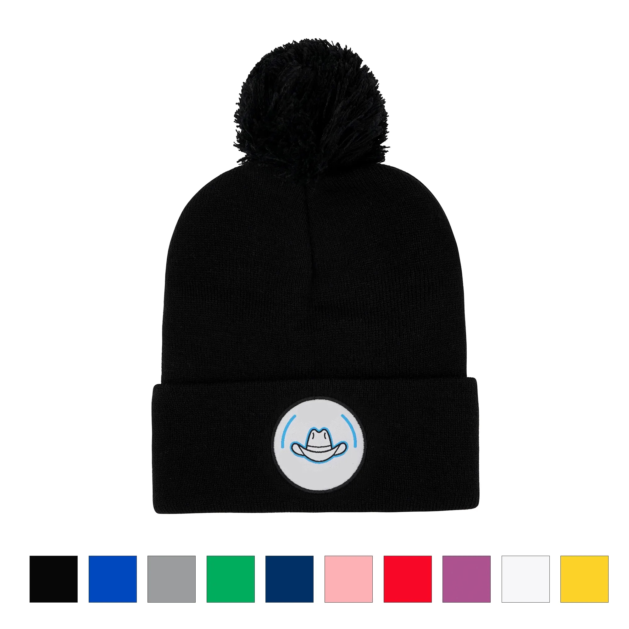 Customized Patch Knit Beanies with Cuff 2