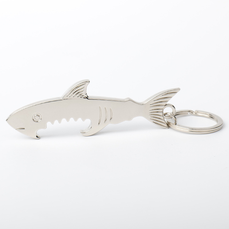 Shark Shaped Metal Keychain 2