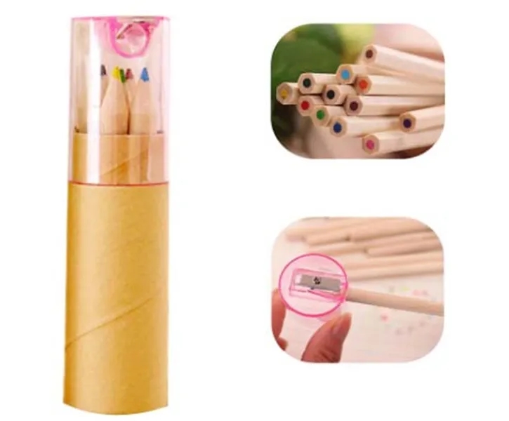Colored Pencils with Sharpener In Tube Cap 3