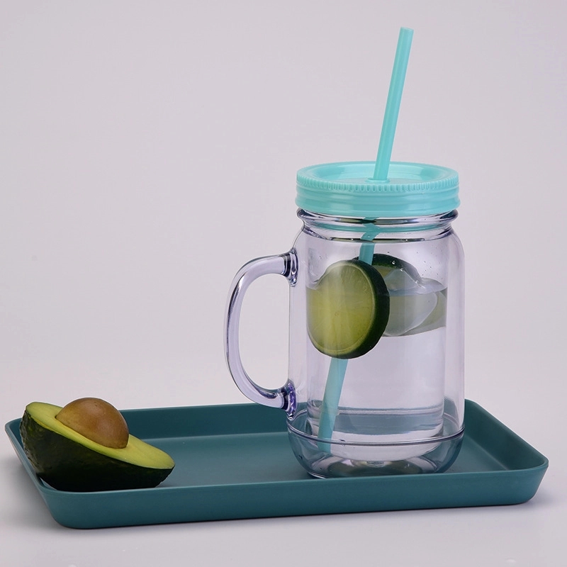 Mason Jar Tumbler Mugs with Lids & Straws 2