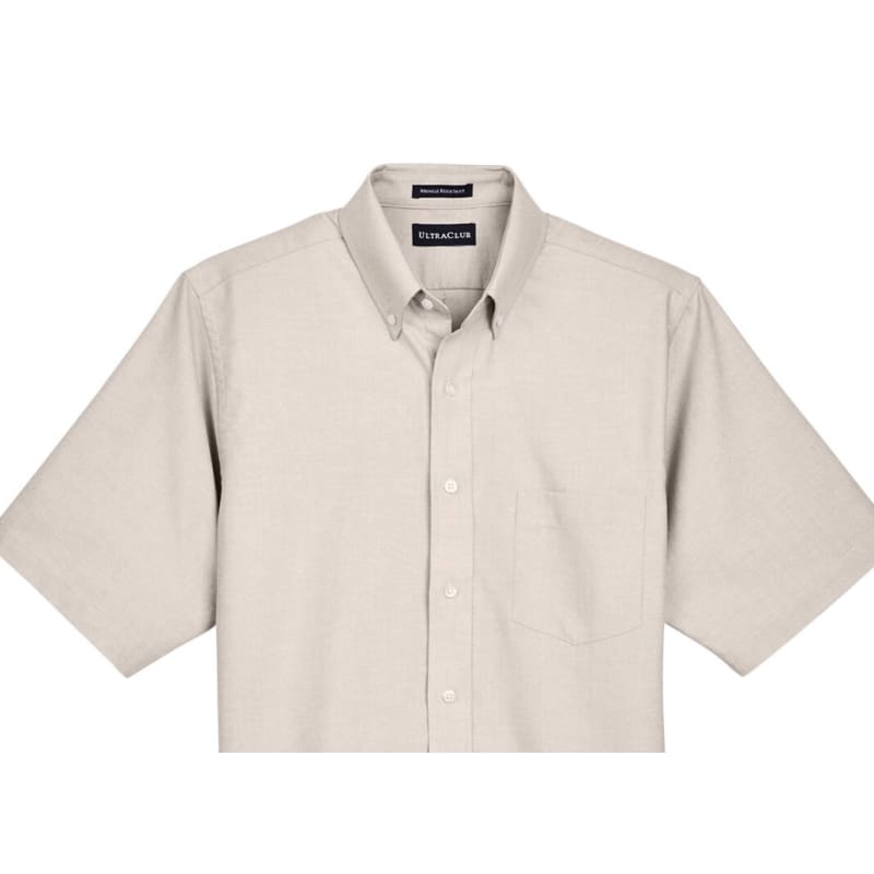 UltraClub Men's Classic Wrinkle-Resistant Short-Sleeve Oxford 4